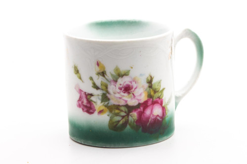 Vintage Hand Painted Floral Hombre Shaving Mug