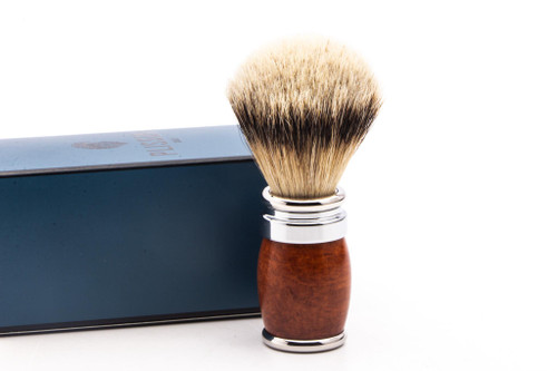 Plisson 1808 | Briar Wood & High Mountain White Badger Shaving Brush