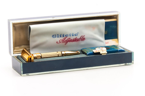 1958 D1 Gillette Toggle Adjustable Double Edge Safety Razor Set In Original Box | Original Condition