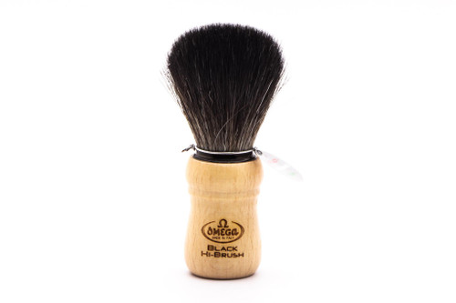 Omega | 196228 Black HI-BRUSH Synthetic Shaving Brush