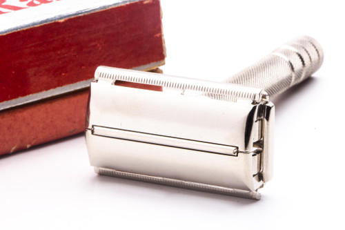 1940's Gillette Super Speed Double Edge Safety Razor Set With Original Cardboard Box | Original Condition