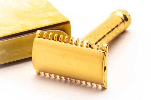 1921 Gillette Milady Decollete Double Edge Safety Razor Set | 24K Gold Revamp