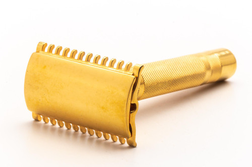 1930's Gillette NEW Common Bar Long Comb Razor | 24K Gold Revamp