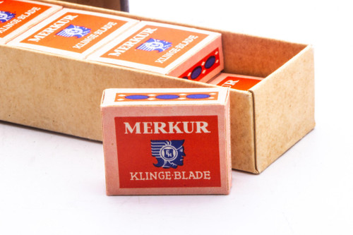 Vintage Merkur Klinge Moustache & Eye Brow Safety Razor Blades | 10 Blades Each