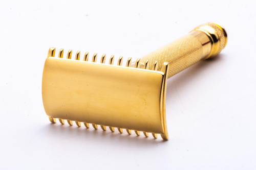 World War I Gillette Open Comb Double Edge Safety Razor | 24K Gold Revamp
