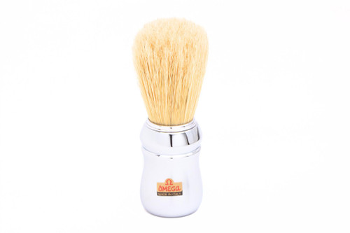 Omega | Chrome Boar Bristle Shaving Brush