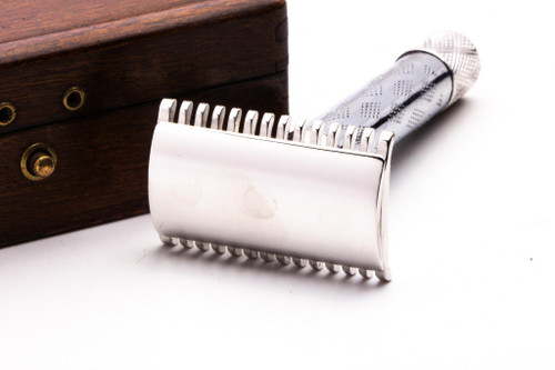 1922 Gillette New Improved Standard Richwood Double Edge Safety Razor | Rhodium Revamp