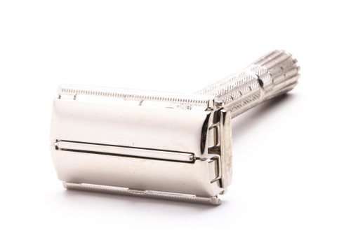 1957 C1 Gillette Flare Tip TTO Super Speed Safety Razor  | Factory Nickel Revamp