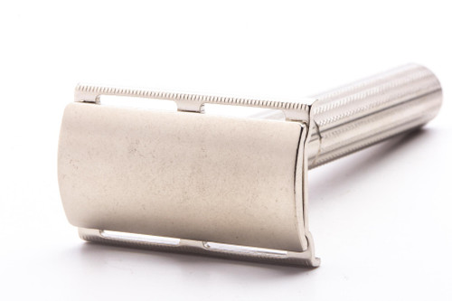1939-47 Gillette '1932' Fat Handle Tech Double Edge Safety Razor | Factory Nickel Revamp