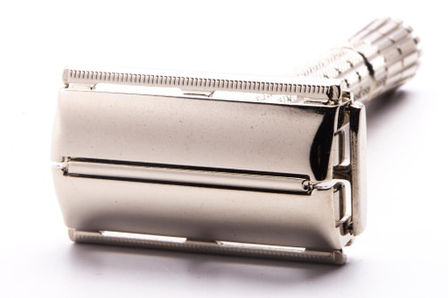 1956 B3 Gillette Flare Tip Super Speed Double Edge Safety Razor | Factory Nickel Revamp