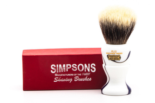 Simpsons | Le Polo 12 Manchurian Badger Sapphire Candy Shaving Brush| Pre-owned