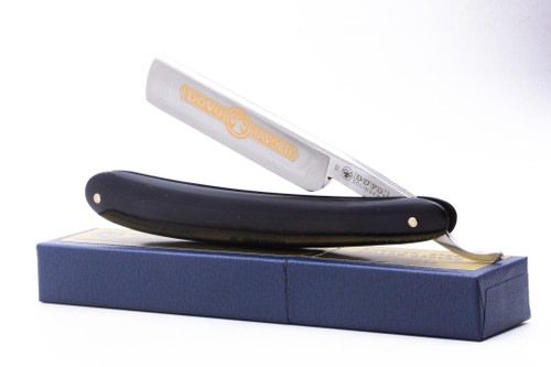5/8" Dovo Solingen Favorit Straight Razor With Black Micarta Wood Scales