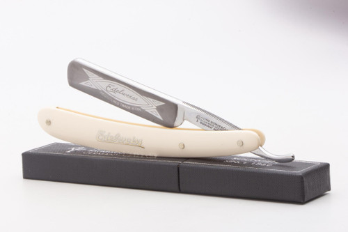 5/8" Boker White Edelweiss Round Tip Straight Razor
