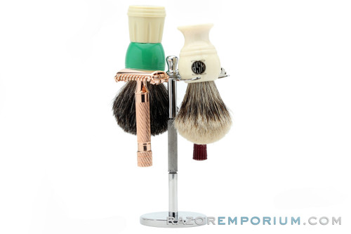 Four Piece Brush & Razor Stand | Stainless