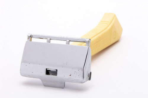 1940s Gem G-Bar Single Edge Razor With Cream Plastic Handle | Original Condition
