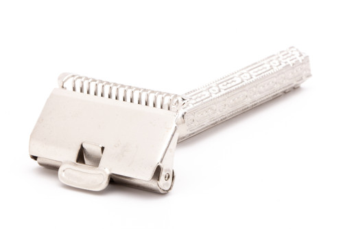 1930's Ever-Ready 1912 Chain Handle Style  Safety Razor | Factory Nickel Revamp