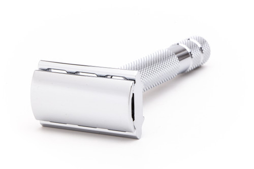 Rockwell 6C White Chrome Adjustable Double Edge Safety Razor