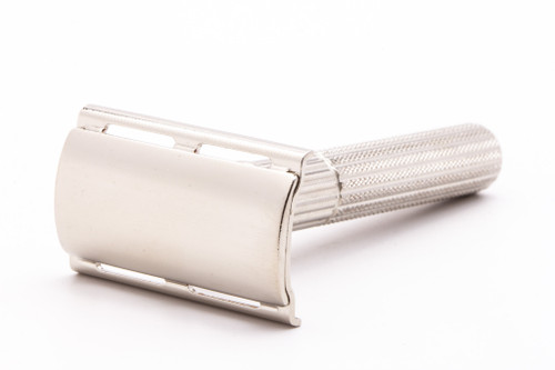 1947-51 Gillette Fat Handle Tech Double Edge Safety Razor | Factory Nickel Revamp