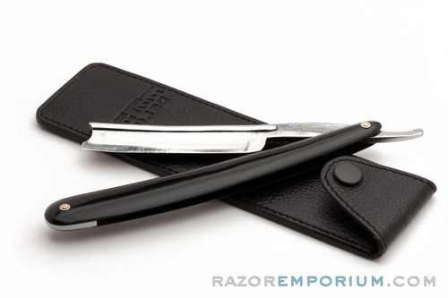Parker |  Black Leather Straight Razor Travel Sleeve