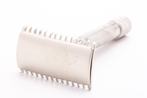1918 Gillette Single Ring Old Type Double Edge Safety Razor | Factory Nickel Revamp